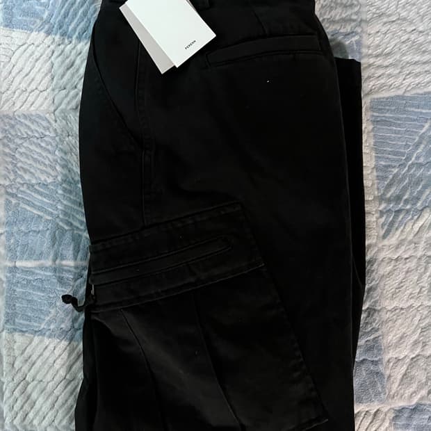 퍼렌 집 카고팬츠 블랙 새상품