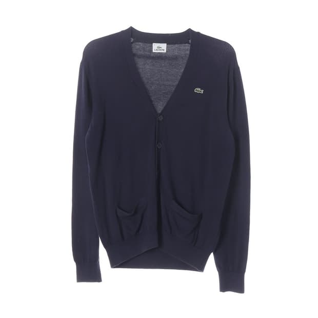 라코스테 자수 로고 코튼 브이넥 가디건 4