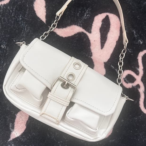 빈티지 화이트 숄더백