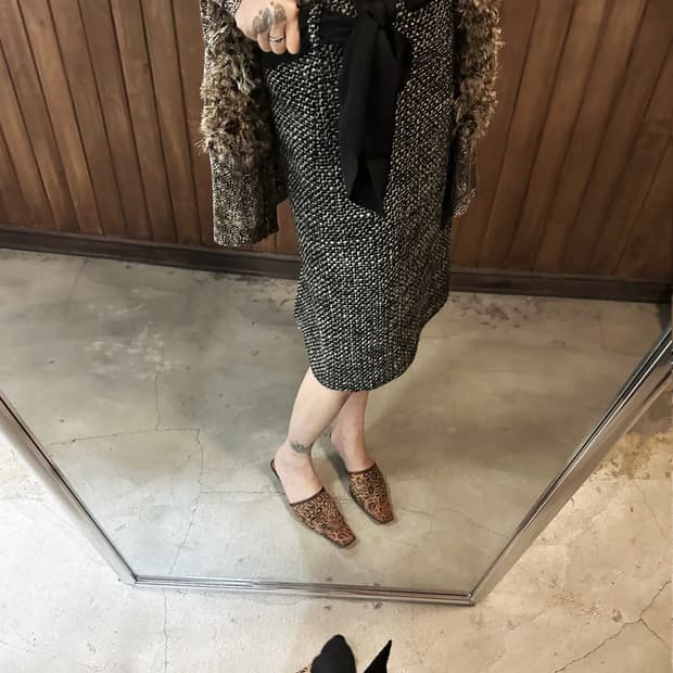 MAXMARA black tweed skirt