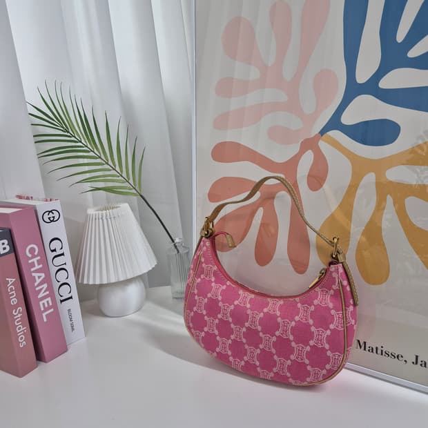 셀린느 아바 트리오페 핑크데님 호보백