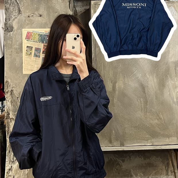 미쏘니 스포츠 바람막이 네이비 #csz605