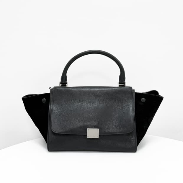 셀린느 트라페제 레더 & 스웨이드 토트백