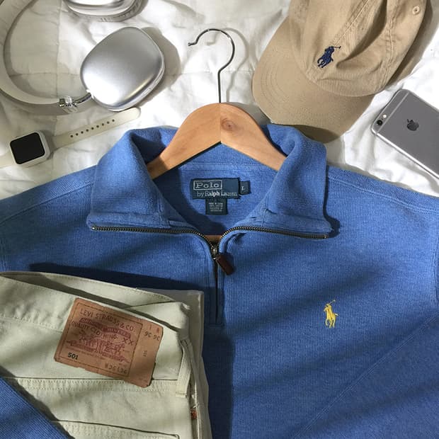 (MAN) 폴로랄프로렌 스웻 반집업 L