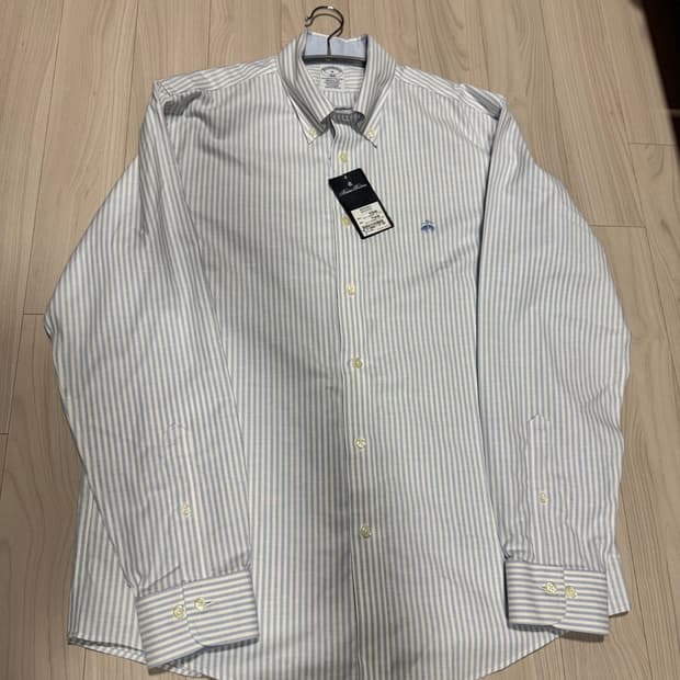 브룩스브라더스 논아이론 스트라이프 셔트 (라이트블루)