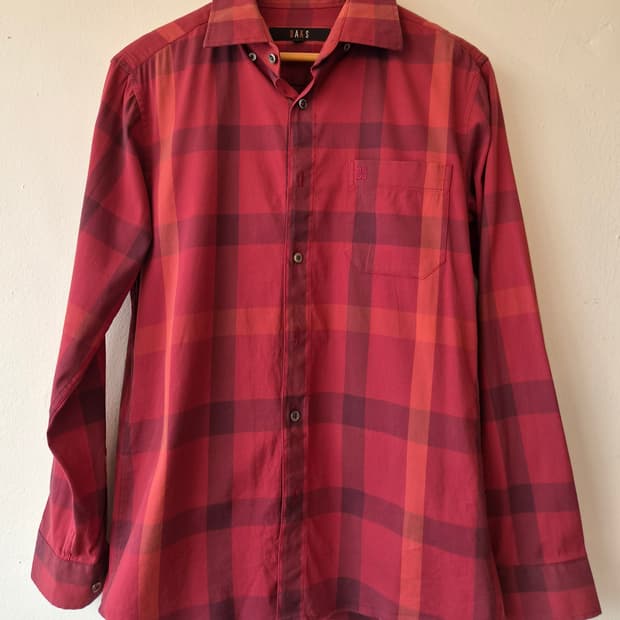 닥스골프 남성 체크코튼셔츠
