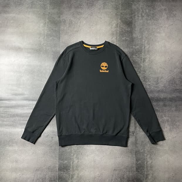 TIMBERLAND 팀버랜드 빈티지 블랙 코튼 맨투맨 A00530