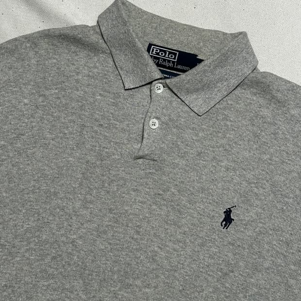 L 폴로랄프로렌 그레이 피마코튼 카라 니트