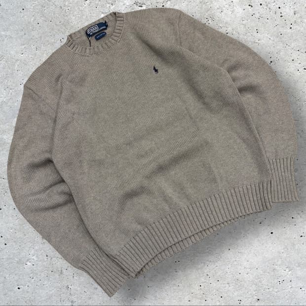 [95] 폴로 랄프로렌 코튼 니트 스웨터 그레이 C2
