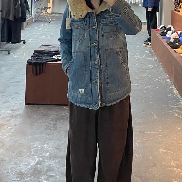 일본빈티지 포켓 버튼 데님 자켓 H1126