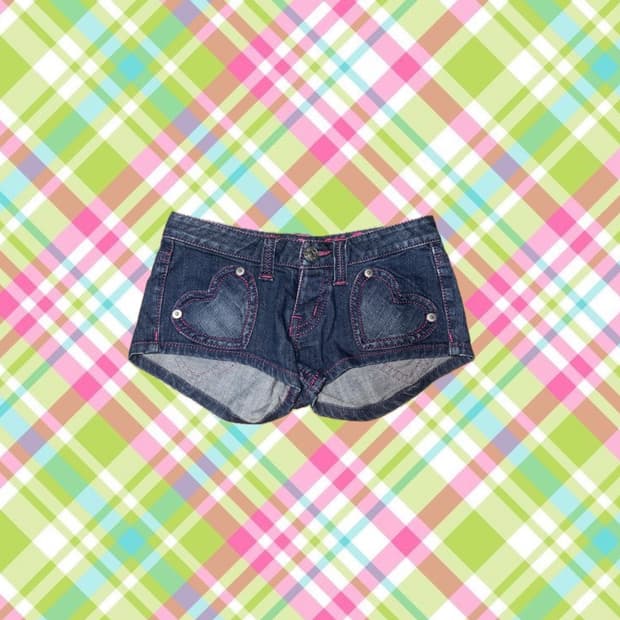 메조피아노깔 하트포켓 숏팬츠 반바지