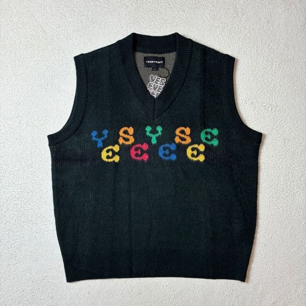 예스아이씨 22FW 레인보우 니트 베스트 PN7176