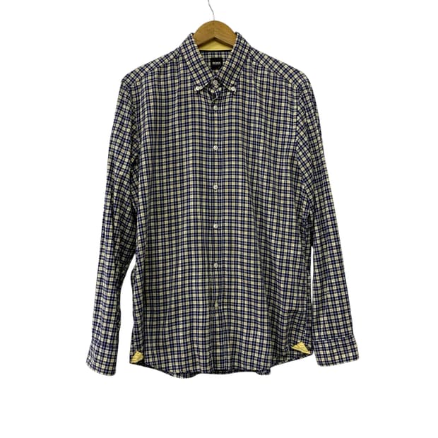 BOSS 체크 긴팔셔츠(L)