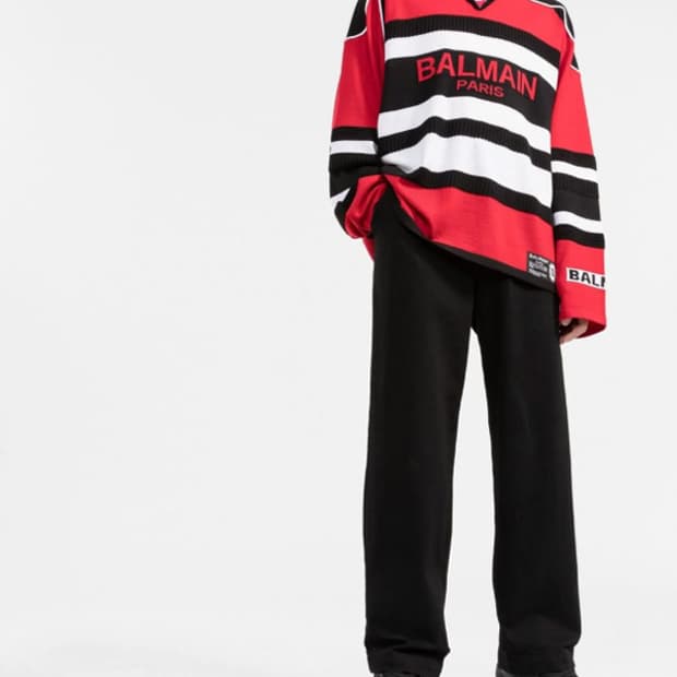 발망 B 스포티 박시 스웨터