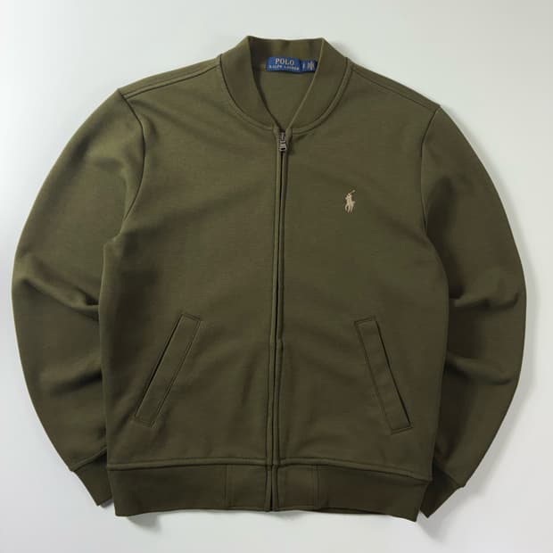 Polo  폴로 랄프로렌  자수 카키 져지 집업 