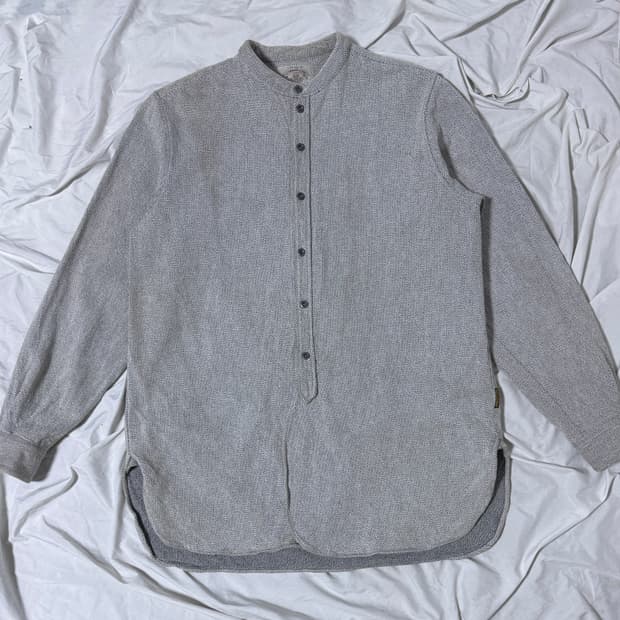 90s armani jeans 자카드 헨리넥 셔츠 자켓 조르지오 아르마니