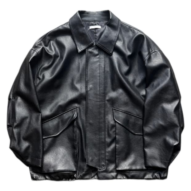 WYM 페이크레더 자켓 M(2XL)