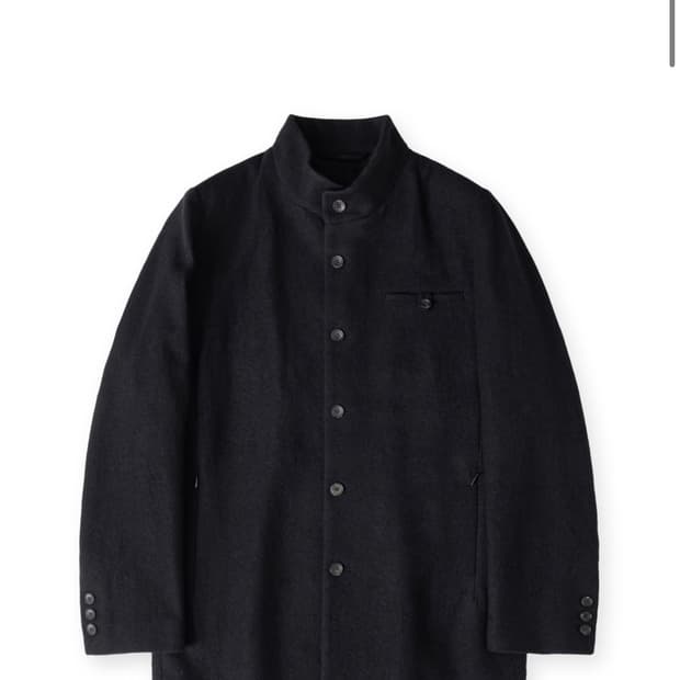 해칭룸 스탠드카라 코트 블랙 (3)