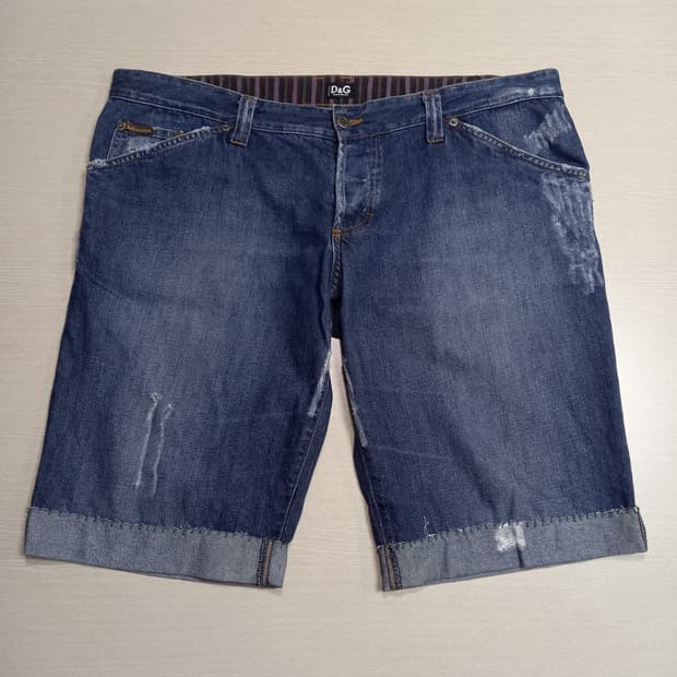 40 DOLCE&GABBANA 데미지워싱 커팅 반바지 40-35