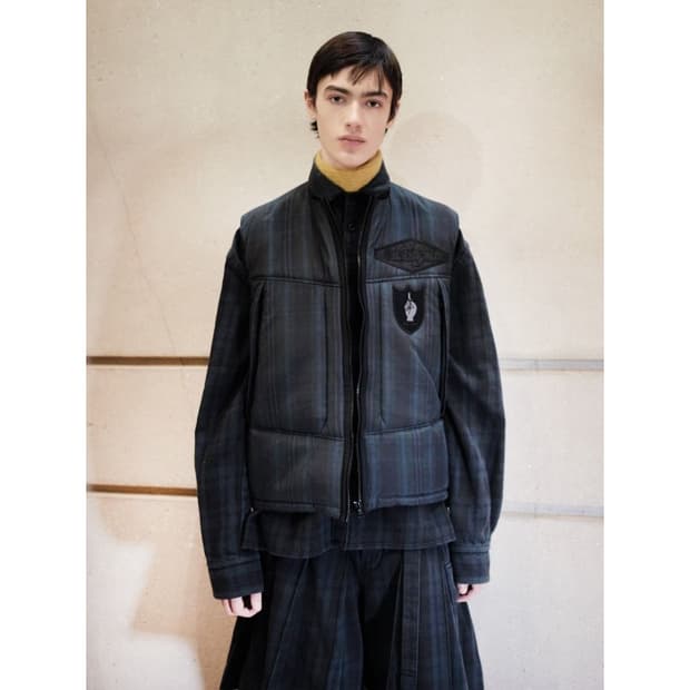 24FW 사카이x곤즈 베스트 레이어드 셔츠 자켓