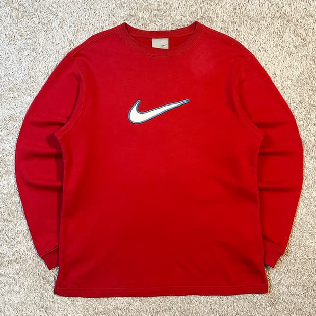00's 나이키 올드스쿨 빅스우시 스웻 맨투맨 레드
