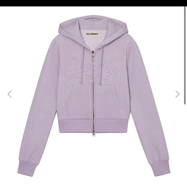 글로니 조던 피그먼트 크롭 후드집업