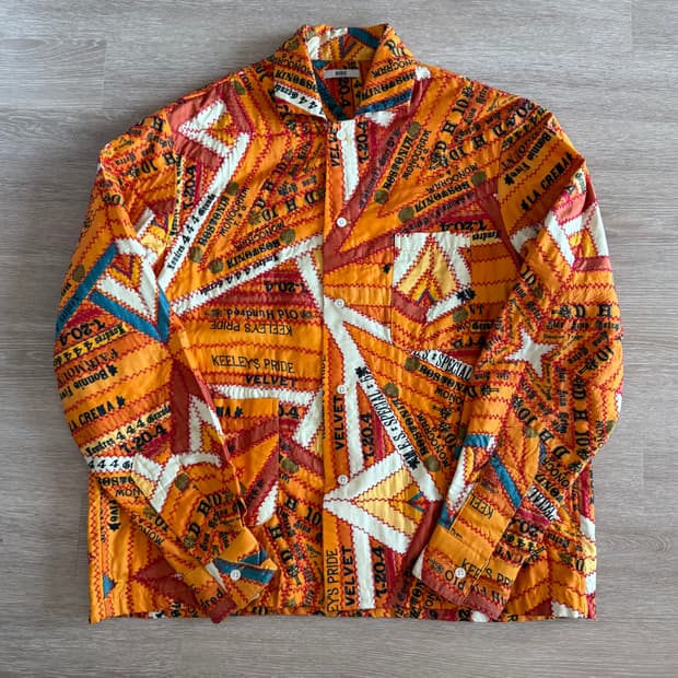 Bode 보디 시가 퀼티드 패치워크 실크 셔츠