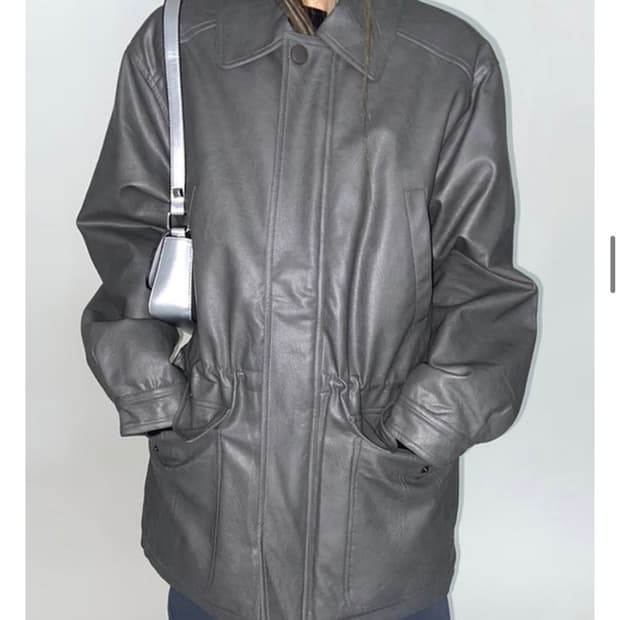 프라이빗룩북 패디드 레더 자켓