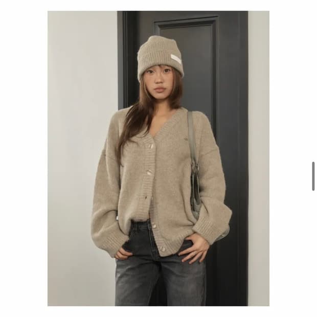 Toh 폼 블랭킷 가디건 말차