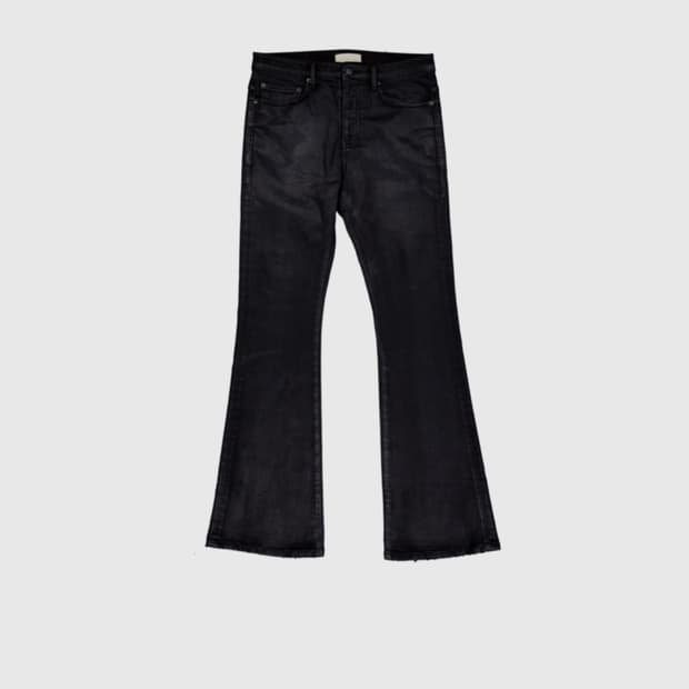 Undermycar wax cotead flare jeans