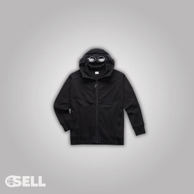 Cp컴퍼니 블랙 고글 후드집업