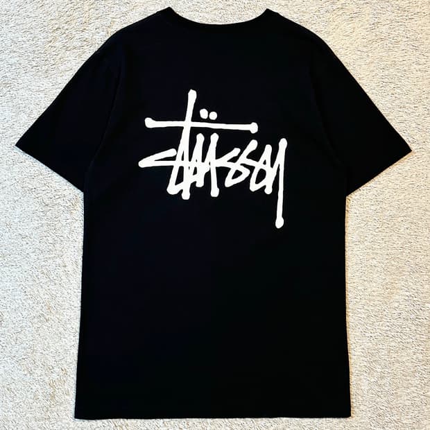 스투시 STUSSY 베이직 로고 반팔 티셔츠 블랙