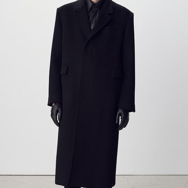 토니웩 24fw 울 캐시미어 테일러드 싱글 롱코트