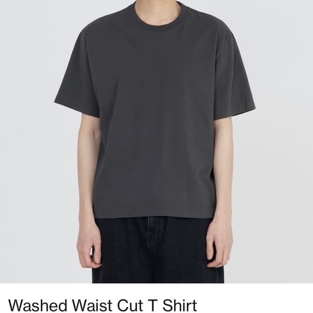 브라운야드 WASHED WAIST CUT T SHIRT 블랙 4