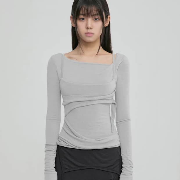 플레이업 Layered Bustier Long Sleeve