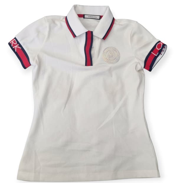 MARK & LONA 마크앤로나 화이트 반팔 폴로셔츠