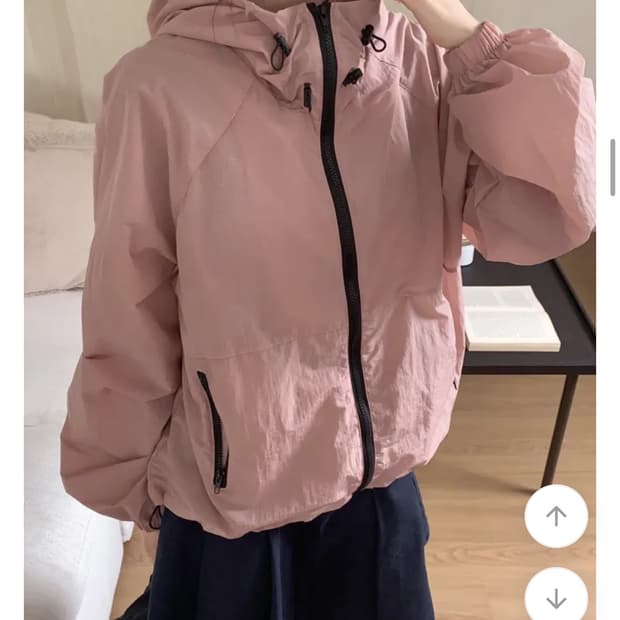원더원더 딸기우유 바람막이 집업 핑크