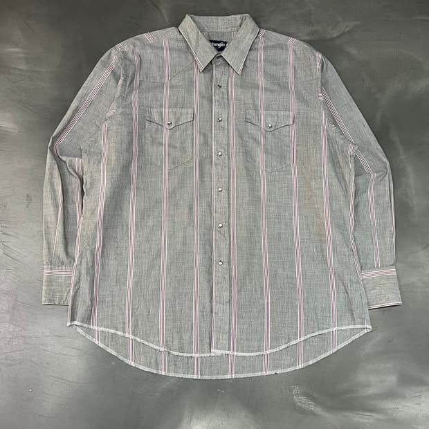  랭글러 스트라이프 웨스턴 셔츠 y16023