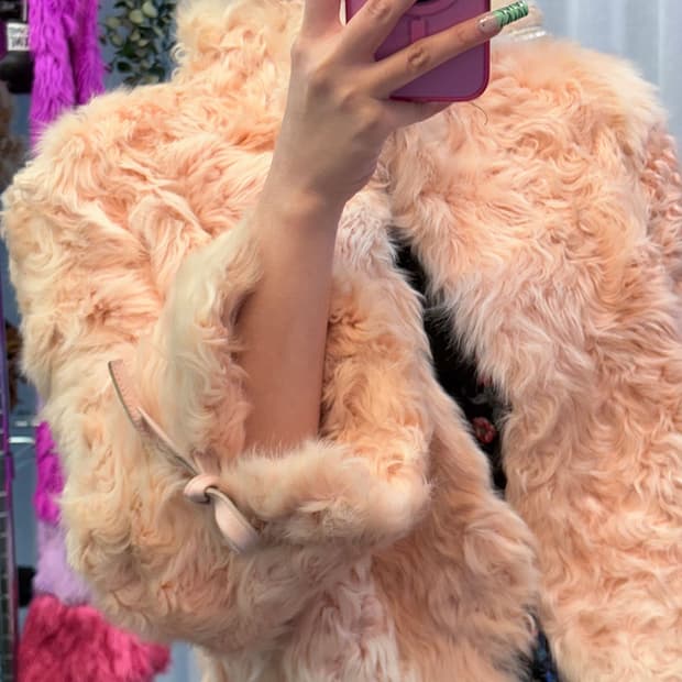 캔디핑크 퍼자켓