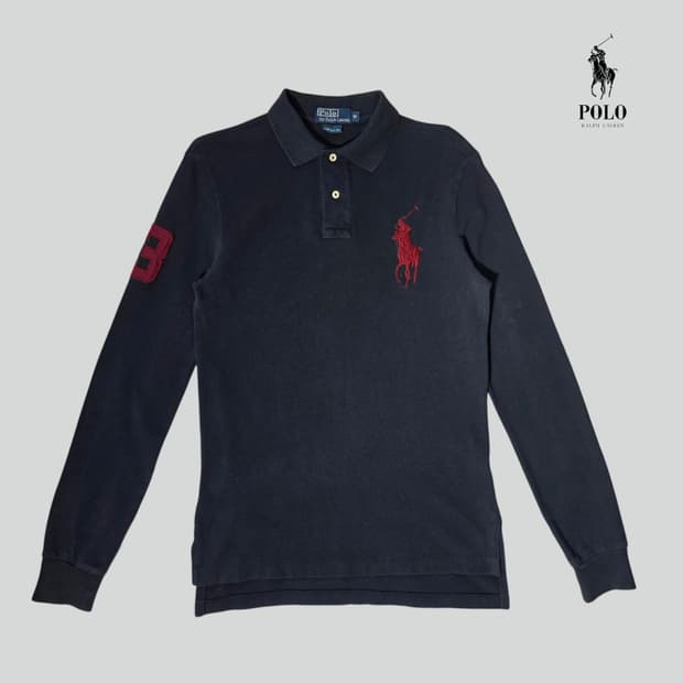 [M]폴로 랄프로렌 빅포니 네이비 PK 긴팔 티셔츠