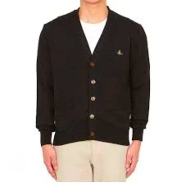 비비안웨스트우드 화이트라벨 블랙 가디건 100~105