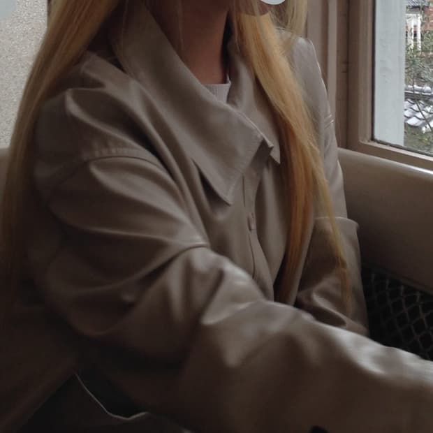 빈티지 오버 레더 자켓