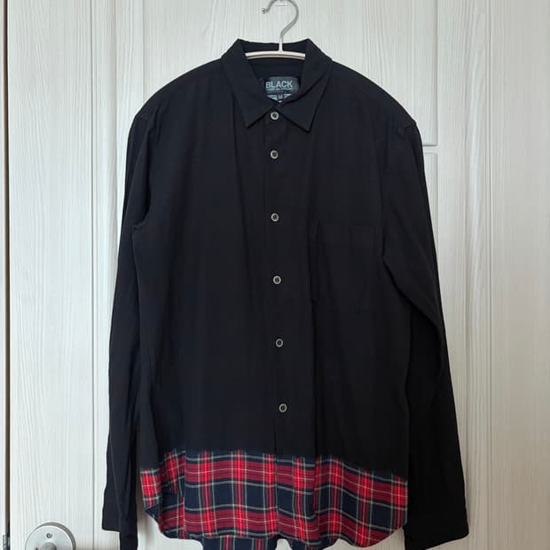 꼼데가르송 블랙 체크 셔츠 comme des garcons black