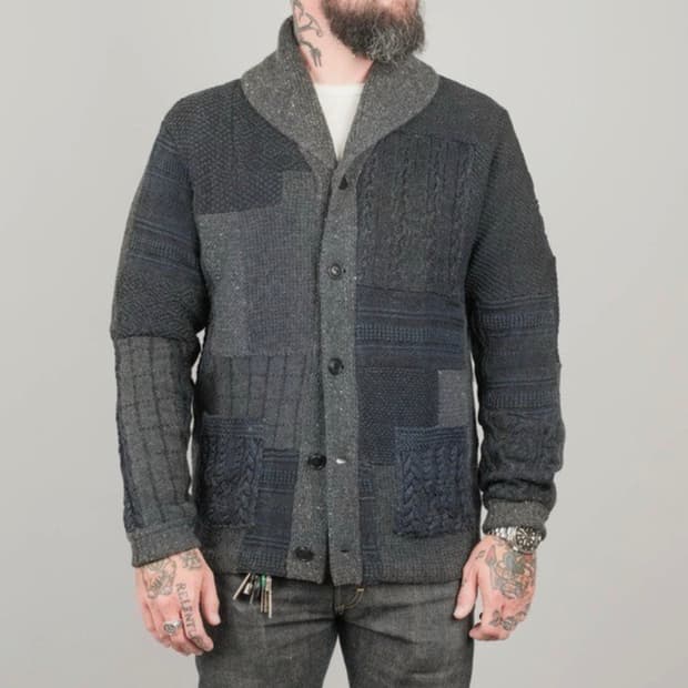 rrl 패치워크 가디건 m