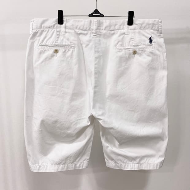 폴로 랄프로렌 포니 자수 화이트 치노 반바지