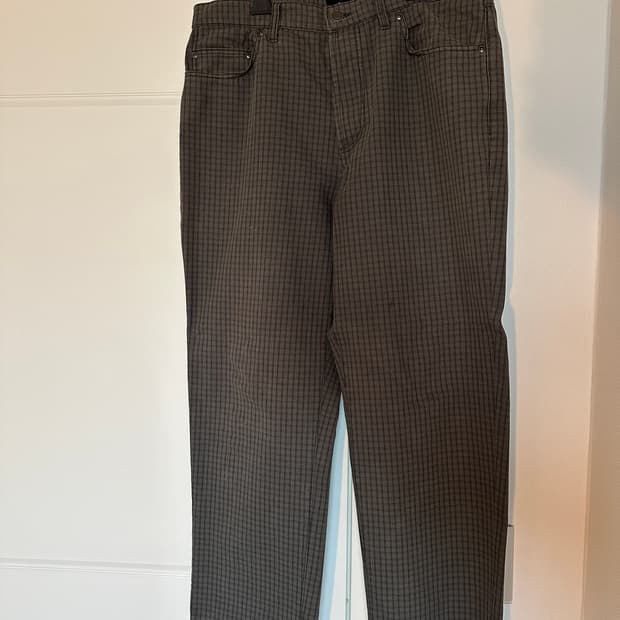 스투시 체크 코튼 팬츠 32