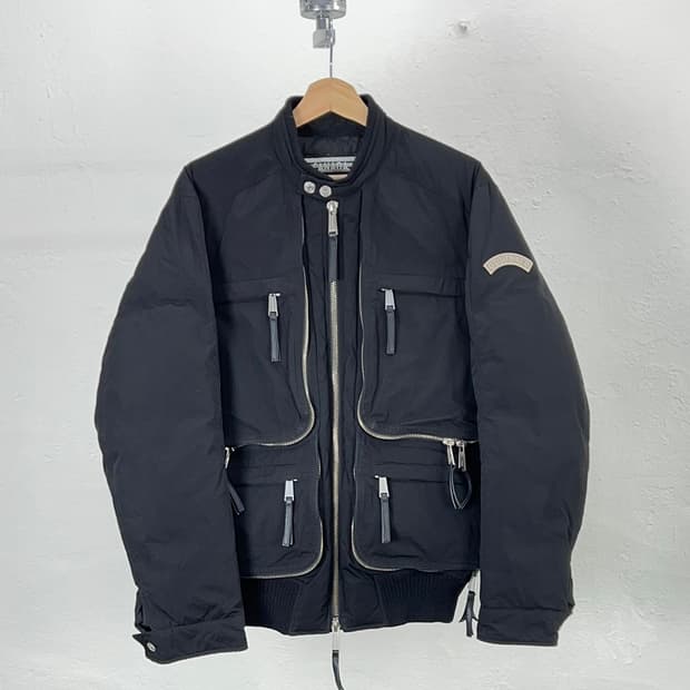 디스퀘어드2 블랙 유틸리티 플레이트 패디드 자켓