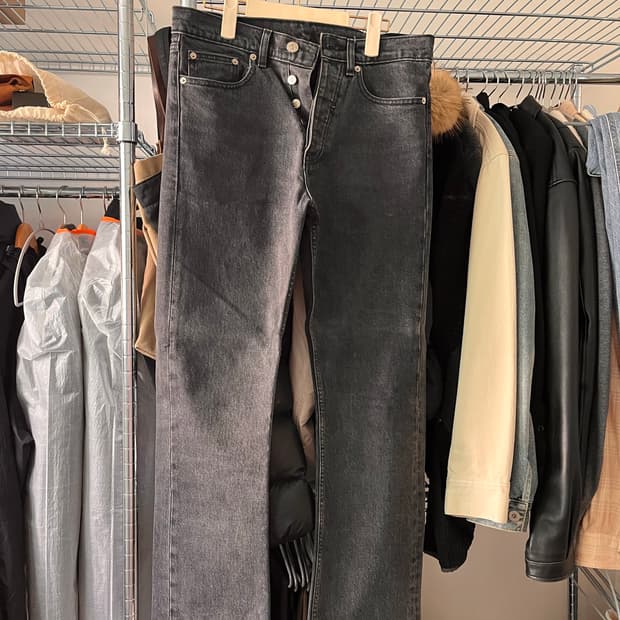 선플라워 5038 708 스트레이트 블랙 워싱 데님 30X32 (수선)