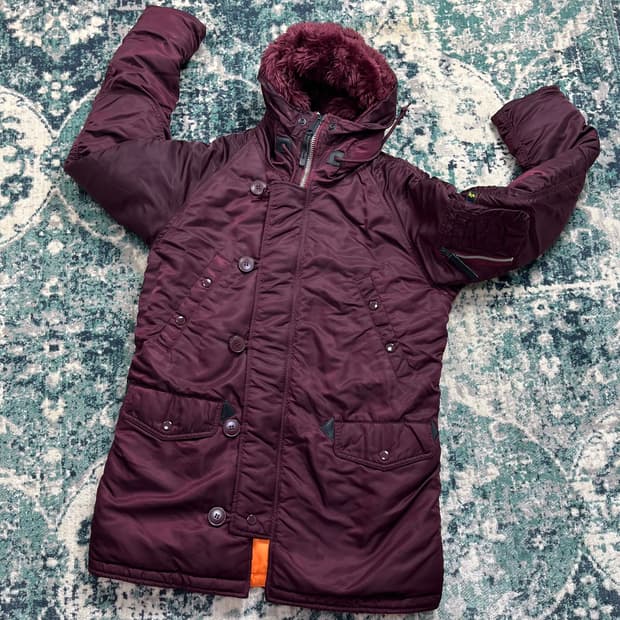 Alpha 알파인더스트리 N-3B 버건디 야상 자켓(S)