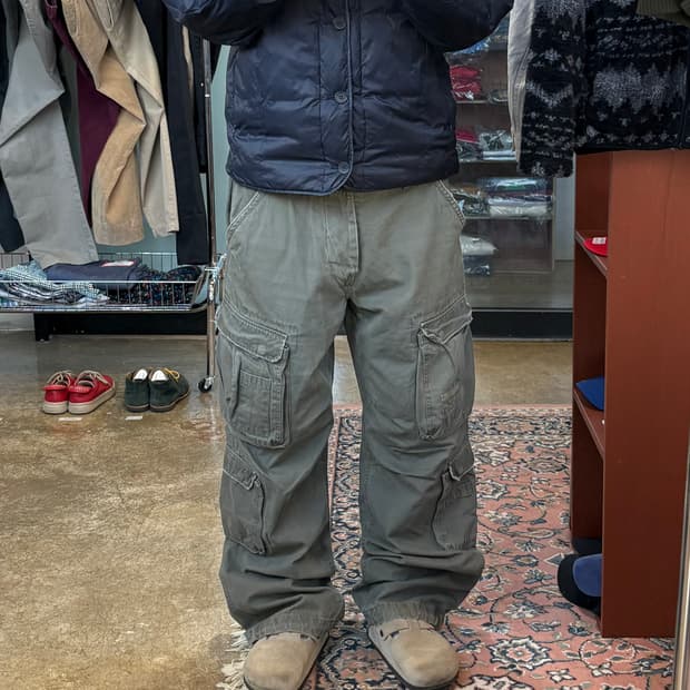아베크롬비 빈티지 와이드 카고 팬츠
